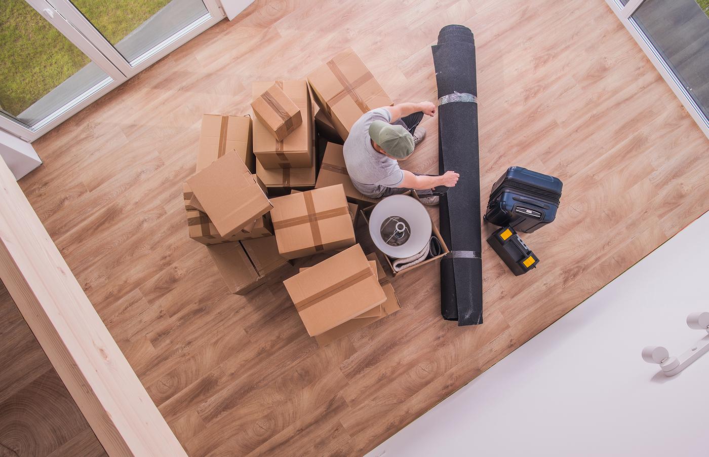 Professional movers packing household items efficiently, TrekMovers