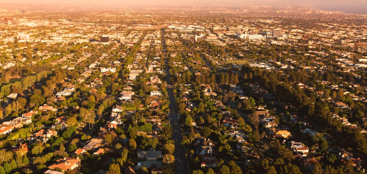 East Palo Alto movers aerial view of los angeles ca near century city 2026 01 11 10 29 08 utc